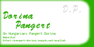 dorina pangert business card